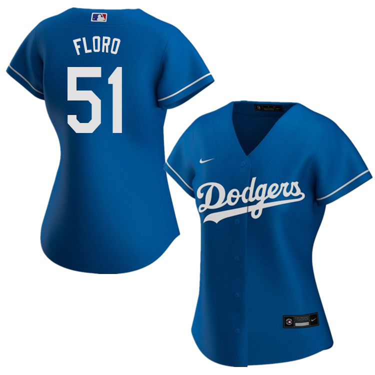 Nike Women #51 Dylan Floro Los Angeles Dodgers Baseball Jerseys Sale-Blue